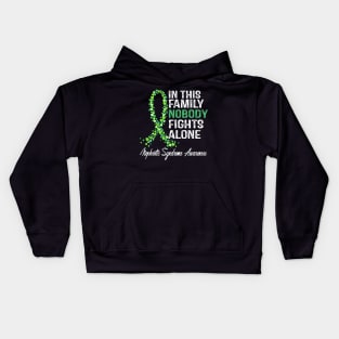 Nephrotic Syndrome Awareness In This Family Nobody Fights Alone Kids Hoodie